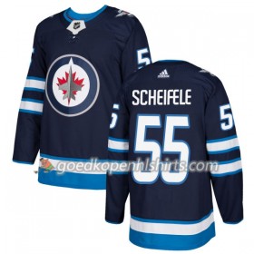 Winnipeg Jets Mark Scheifele 55 Adidas 2017-2018 Navy Blauw Authentic Shirt - Mannen